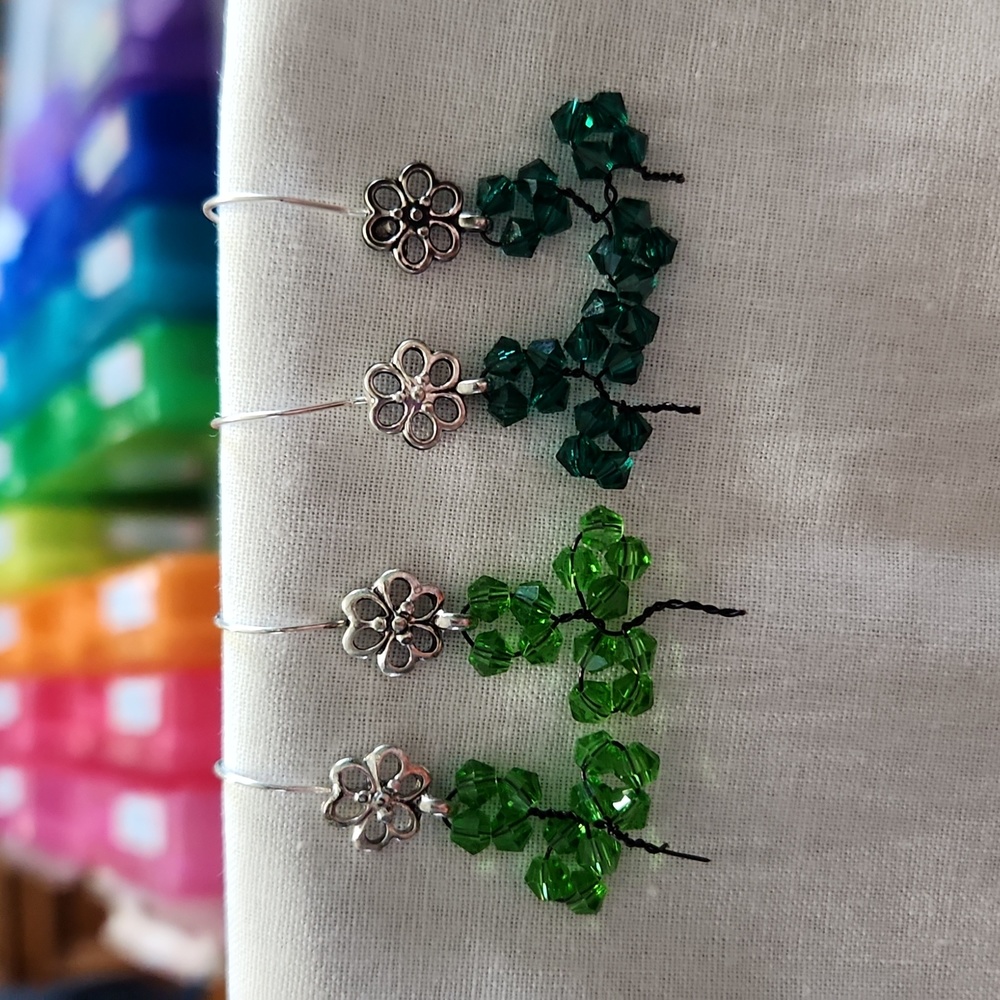 St.Patty Day Shamrock pierced earrings
